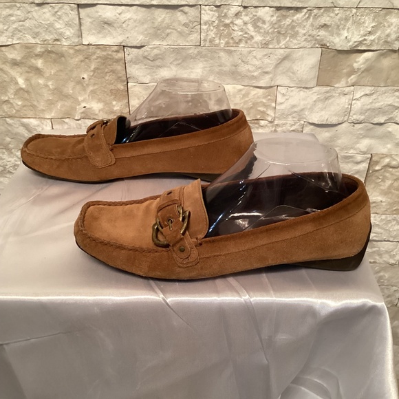 Stuart Weitzman Buckle Suede Loafers - Picture 5 of 12